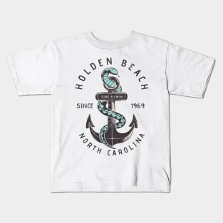 Sea Serpent Anchor Holden Beach, NC Kids T-Shirt